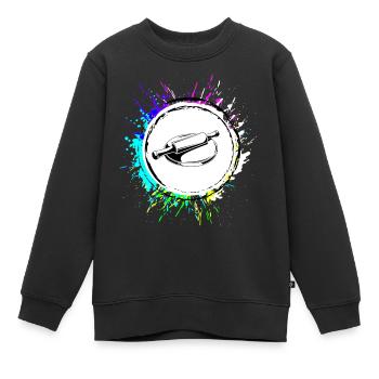 Küchenrolle Backen Nudelholz Bunt - Kinder Premium Organic Sweatshirt - Schwarz - Vorne - AI Model Kid Female (0cm)