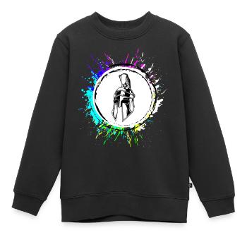 Cuisson colorée à la poêle - Sweat Premium enfant bio - noir - Devant - AI Model Kid Female (0cm)