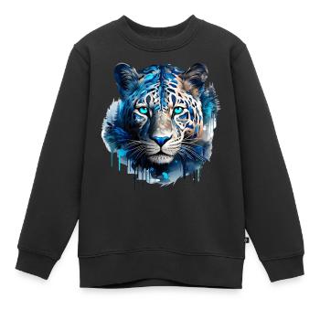 Jaguar - Kinder Premium Organic Sweatshirt - Schwarz - Vorne - AI Model Kid Female (0cm)