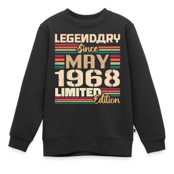 Mai 1968 Mai - Jubiläum Mai 1968 - Kinder Premium Organic Sweatshirt - Schwarz - Vorne - AI Model Kid Female (0cm)