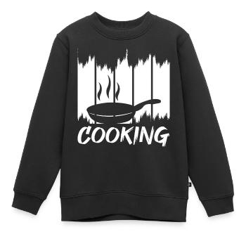 Cuisine amusante - Sweat Premium enfant bio - noir - Devant - AI Model Kid Female (0cm)