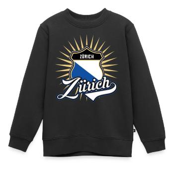 Zurich - Sweat Premium enfant bio - noir - Devant - AI Model Kid Female (0cm)