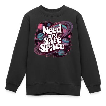Ich brauche meinen sicheren Raum Freiraum - Kinder Premium Organic Sweatshirt - Schwarz - Vorne - AI Model Kid Female (0cm)