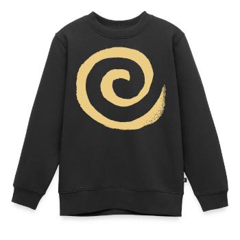 Spirale - Kinder Premium Organic Sweatshirt - Schwarz - Vorne - AI Model Kid Female (0cm)