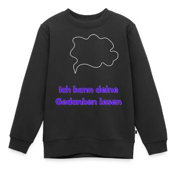 Ich kann deine Gedanken lesen - Kinder Premium Organic Sweatshirt - Schwarz - Vorne - AI Model Kid Female (0cm)