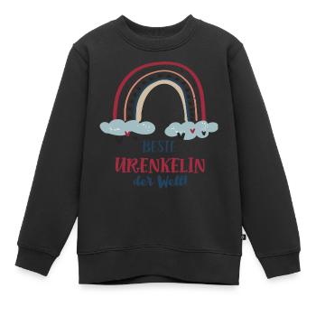 Urenkelin Outfit Regenbogen Beste Ur Enkelinnen - Kinder Premium Organic Sweatshirt - Schwarz - Vorne - AI Model Kid Female (0cm)