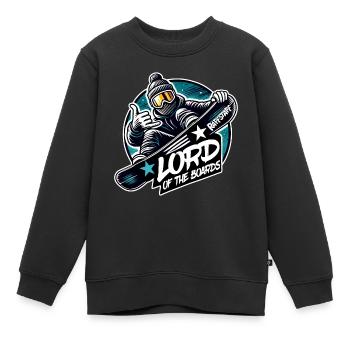 Lord of the boards Snowboard Boarder - raffstaff ® - Kinder Premium Organic Sweatshirt - Schwarz - Vorne - AI Model Kid Female (0cm)