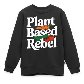 Végétarien Végétalien Végétarien Végétarien - Sweat Premium enfant bio - noir - Devant - AI Model Kid Female (0cm)