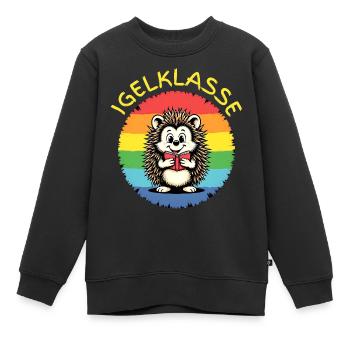 Igelklasse Klassen T-Shirt Klassentier Grundschule - Kinder Premium Organic Sweatshirt - Schwarz - Vorne - AI Model Kid Female (0cm)