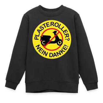 Plasteroller? Nein Danke! (3-farbig) - Kinder Premium Organic Sweatshirt - Schwarz - Vorne - AI Model Kid Female (0cm)