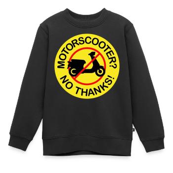 Scooter? Non merci! (3 couleurs) - Sweat Premium enfant bio - noir - Devant - AI Model Kid Female (0cm)