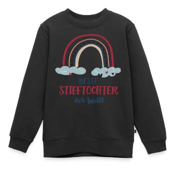 Beste Stieftochter Outfit Regenbogen Stief Tochter - Kinder Premium Organic Sweatshirt - Schwarz - Vorne - AI Model Kid Female (0cm)
