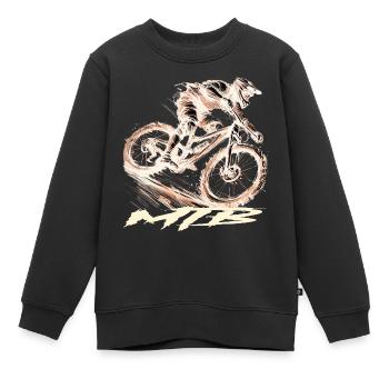 MTB - Kinder Premium Organic Sweatshirt - Schwarz - Vorne - AI Model Kid Female (0cm)