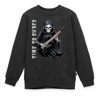 Grim Reaper Rocks The Guitar - Kids Premium Organic Sweatshirt - black - Front - AI Model Kid Female (0cm)