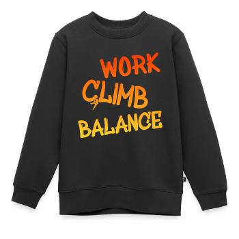Klettern, Kletterer, Climb - Kinder Premium Organic Sweatshirt - Schwarz - Vorne - AI Model Kid Female (0cm)