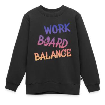 Snowboard, Work Board Balance - Kinder Premium Organic Sweatshirt - Schwarz - Vorne - AI Model Kid Female (0cm)