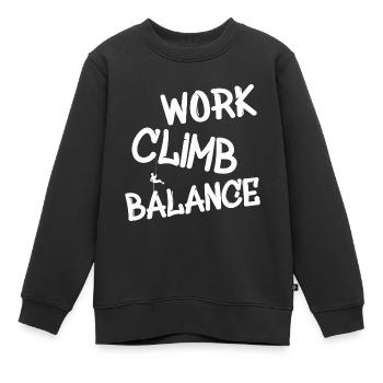 Klettern Kletterer Climbing Abseilen - Kinder Premium Organic Sweatshirt - Schwarz - Vorne - AI Model Kid Female (0cm)
