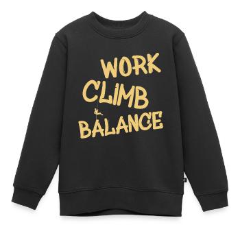 Klettern Spruch Climb Abseilen - Kinder Premium Organic Sweatshirt - Schwarz - Vorne - AI Model Kid Female (0cm)