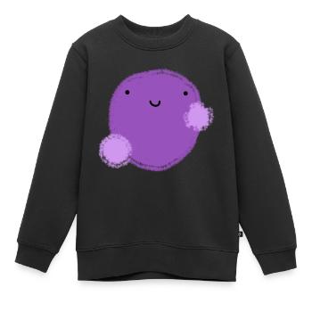 Figui (lila Kugel) - Kinder Premium Organic Sweatshirt - Schwarz - Vorne - AI Model Kid Female (0cm)