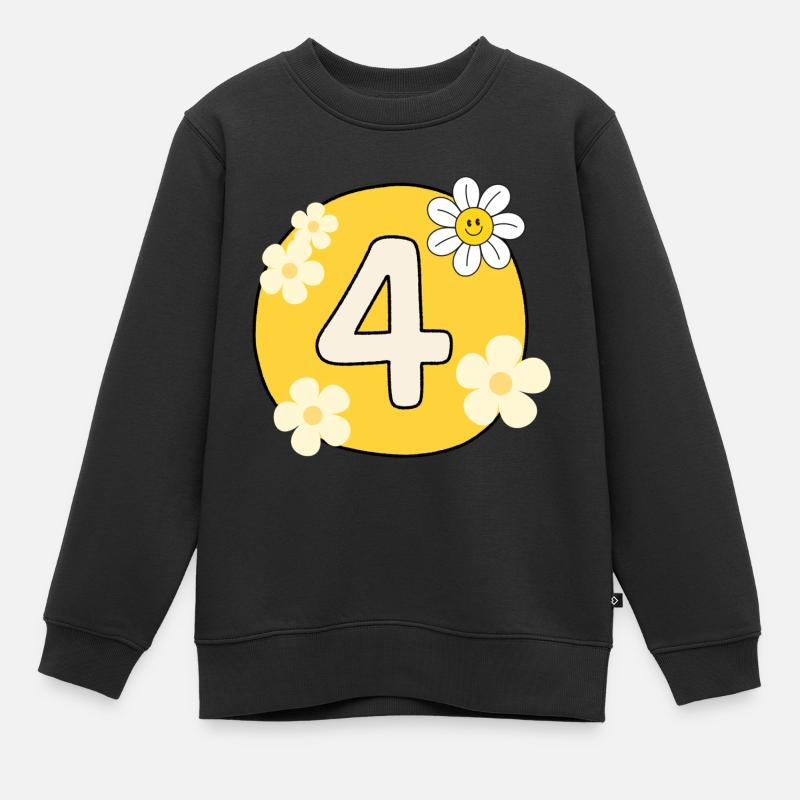 4 - Kinder Premium Organic Sweatshirt - Schwarz