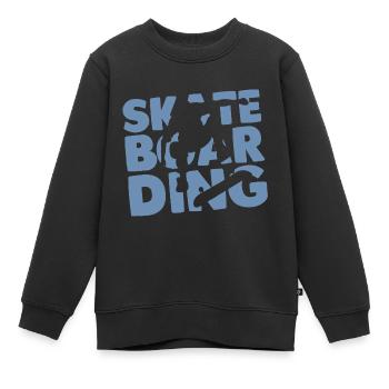 Skateboard Skateboarder - Kinder Premium Organic Sweatshirt - Schwarz - Vorne - AI Model Kid Female (0cm)