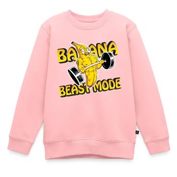 Cadeau d’entraînement en mode Bête - Sweat Premium enfant bio - rose - Devant - AI Model Kid Female (0cm)