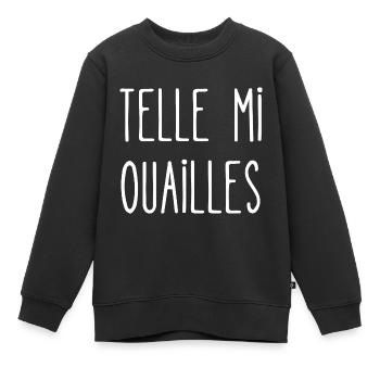 telle mi ouailles - Sweat Premium enfant bio - noir - Devant - AI Model Kid Female (0cm)