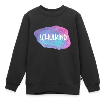 Schulkind Watercolor - Kinder Premium Organic Sweatshirt - Schwarz - Vorne - AI Model Kid Female (0cm)
