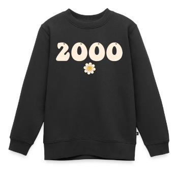 2000 - Cadeau né en 2000 - Sweat Premium enfant bio - noir - Devant - AI Model Kid Female (0cm)