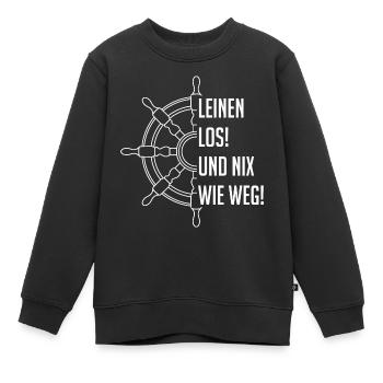 Leinen los! - Kinder Premium Organic Sweatshirt - Schwarz - Vorne - AI Model Kid Female (0cm)