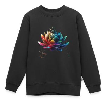 BEAU NENUPHAR - Sweat Premium enfant bio - noir - Devant - AI Model Kid Female (0cm)