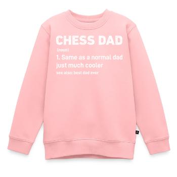 Chess Dad Funny Definition - Kids Premium Organic Sweatshirt - rose - Front - AI Model Kid Female (0cm)