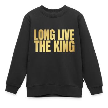 Couronnement du roi britannique Charles Angleterre Drapeau - Sweat Premium enfant bio - noir - Devant - AI Model Kid Female (0cm)