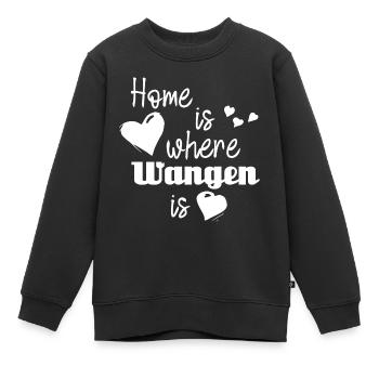 Zuhause in Wangen - Home is where Wangen is - Kinder Premium Organic Sweatshirt - Schwarz - Vorne - AI Model Kid Female (0cm)