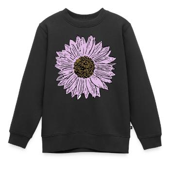 Blume pastell Blume Blumen pastell Blumen flieder - Kinder Premium Organic Sweatshirt - Schwarz - Vorne - AI Model Kid Female (0cm)