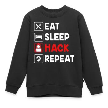 Cyber programmeur cybersécurité Hacker - Sweat Premium enfant bio - noir - Devant - AI Model Kid Female (0cm)
