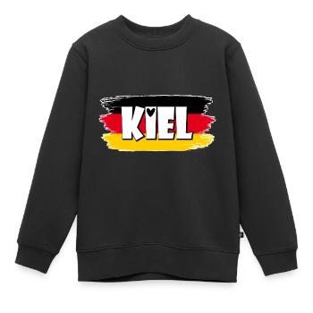 Drapeau de Kiel, Allemagne - Sweat Premium enfant bio - noir - Devant - AI Model Kid Female (0cm)