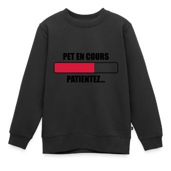 Pet en cours, patientez... - Sweat Premium enfant bio - noir - Devant - AI Model Kid Female (0cm)