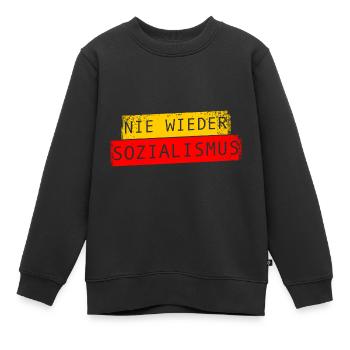 Nie wieder Sozialismus Vintage - Kinder Premium Organic Sweatshirt - Schwarz - Vorne - AI Model Kid Female (0cm)