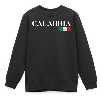 CALABRIA KALABRIEN ITALIA ITALY (w) - Kids Premium Organic Sweatshirt - black - Front - AI Model Kid Female (0cm)