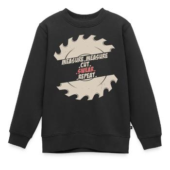 Mesure Coupe Jurer Répéter Charpentier - Sweat Premium enfant bio - noir - Devant - AI Model Kid Female (0cm)