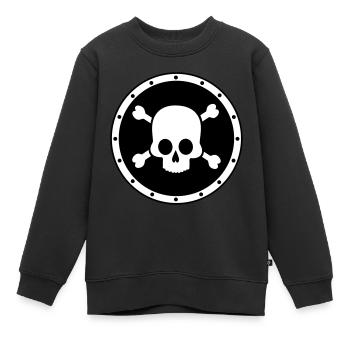 Pirate - Crâne - Sweat Premium enfant bio - noir - Devant - AI Model Kid Female (0cm)