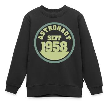 geboren 1958 - Kinder Premium Organic Sweatshirt - Schwarz - Vorne - AI Model Kid Female (0cm)