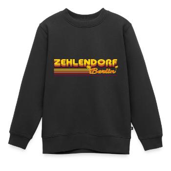 cooles Zehlendorf Berliner Stadtteil Design - Kinder Premium Organic Sweatshirt - Schwarz - Vorne - AI Model Kid Female (0cm)