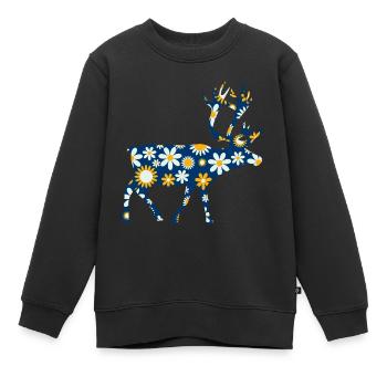 renne rennes scandinavie - Sweat Premium enfant bio - noir - Devant - AI Model Kid Female (0cm)