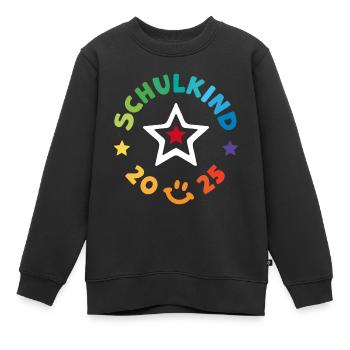 Schulkind 2025 Einschulung Schulanfang - Kinder Premium Organic Sweatshirt - Schwarz - Vorne - AI Model Kid Female (0cm)