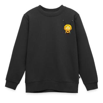 Biene Maja Herz Klatschmohnwiese - Kinder Premium Organic Sweatshirt - Schwarz - Vorne - AI Model Kid Female (0cm)
