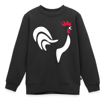Coq france - Sweat Premium enfant bio - noir - Devant - AI Model Kid Female (0cm)