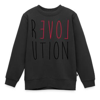 Revolution Love - Kinder Premium Organic Sweatshirt - Schwarz - Vorne - AI Model Kid Female (0cm)