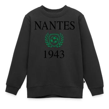 Nantes origin 1943 - Sweat Premium enfant bio - noir - Devant - AI Model Kid Female (0cm)